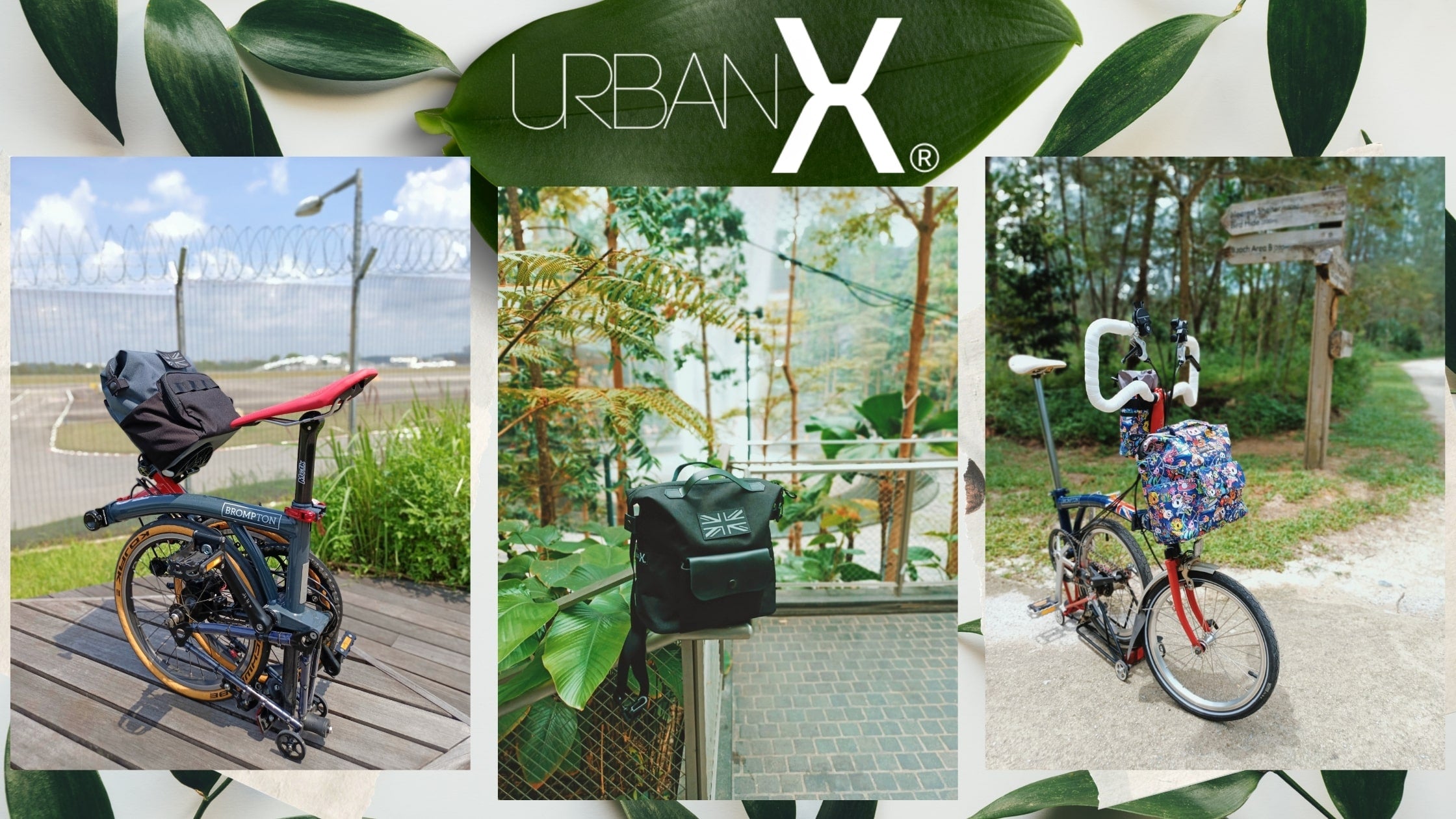 UrbanX handmade custom bag for Brompton 3sixty folding bike