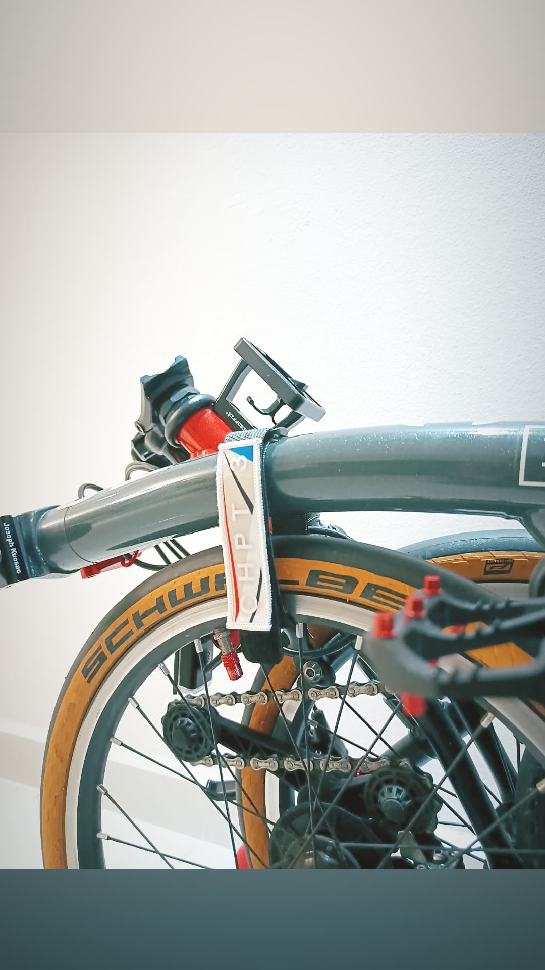 Brompton CHPT 3 custom Frame Strap + Velcro Patch