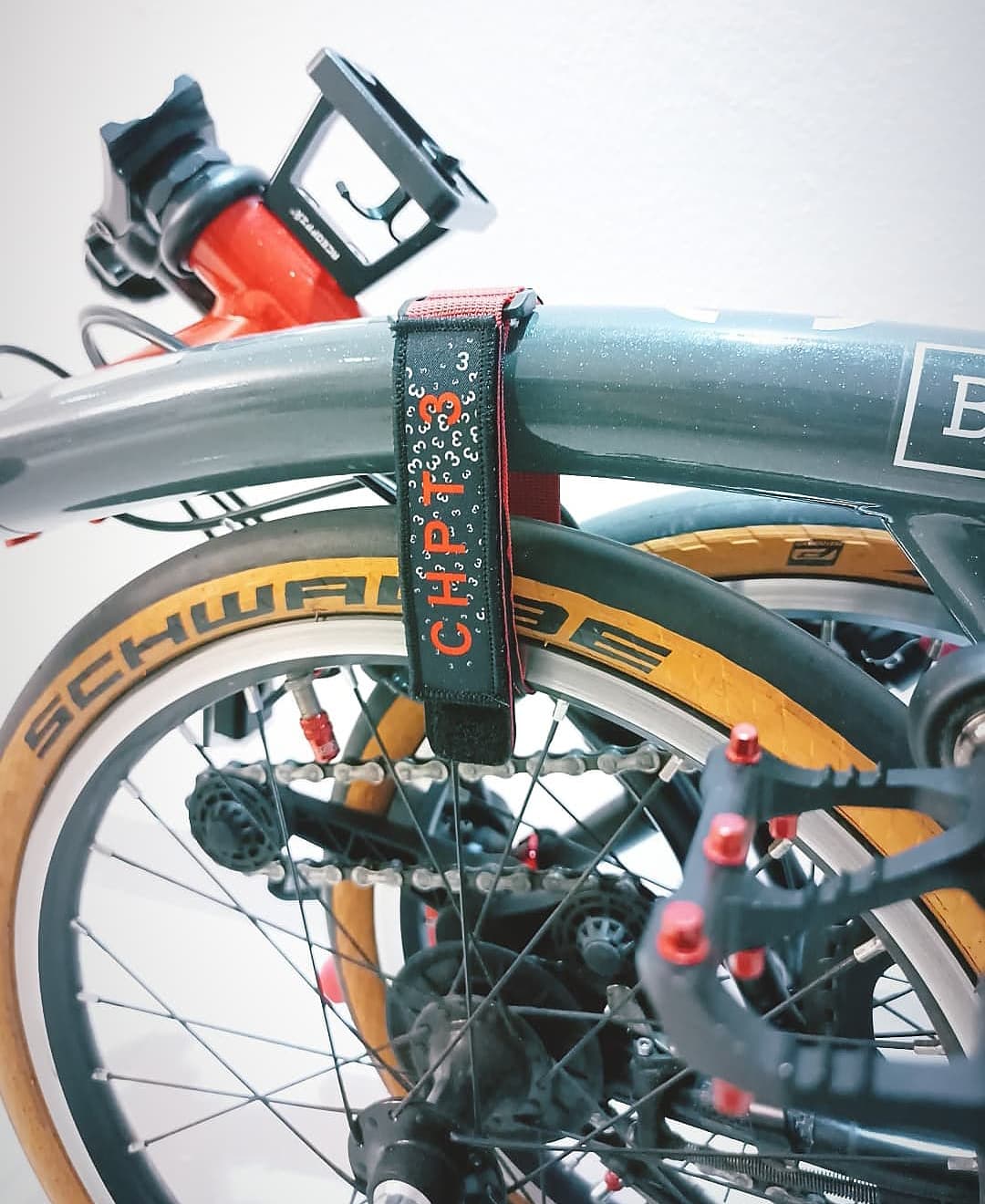 Brompton CHPT 3 custom Frame Strap + Velcro Patch